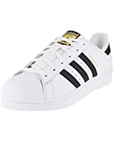 adidas Originals womens Superstar Sneaker, White/Black/White, 5 US